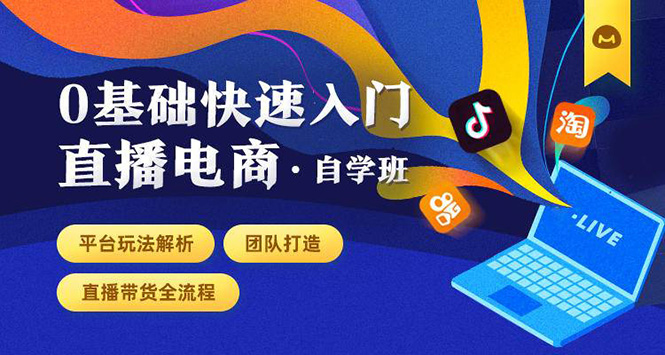 0基础快速入门直播电商课程：直播平台玩法解析-团队打造-带货全流程等环节-优才资源站