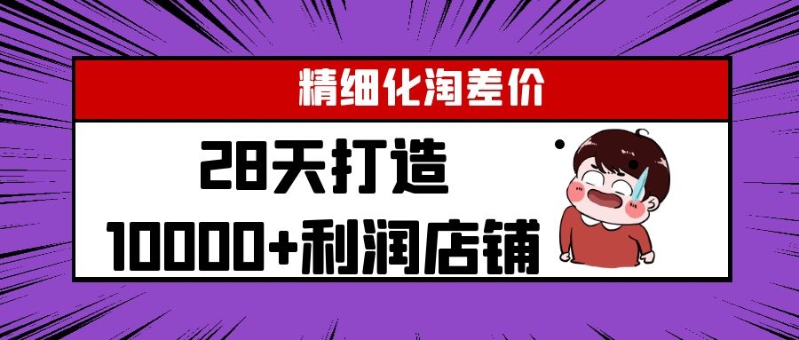 Yl精细化淘差价28天打造10000+利润店铺，精细化选品项目（附软件）-优才资源站