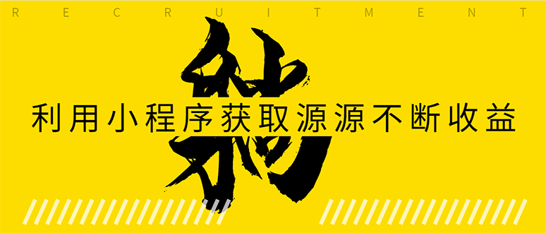 躺赚项目：如何利用小程序为自己获取源源不断的收益，轻松月入10000+-优才资源站