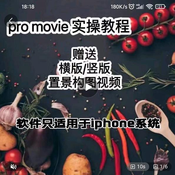 漆十二美食摄影，25​节promovie实操高手课节-优才资源站