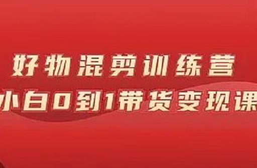 万三好物混剪训练营：小白0到1带货变现课-优才资源站