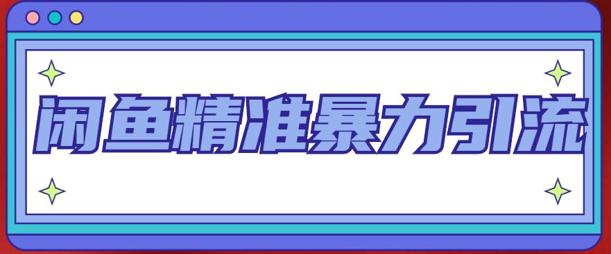 闲鱼精准暴力引流全系列课程，每天被动精准引流100+粉丝-优才资源站