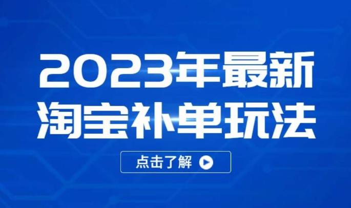 2023年最新淘宝补单玩法，18节课让教你快速起新品，安全不降权-优才资源站