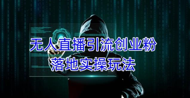 外面收费3980的无人直播引流创业粉落地实操玩法，单日引100+精准创业粉-优才资源站