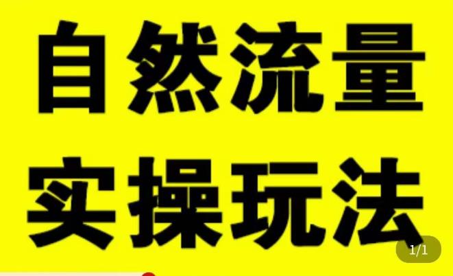 拼多多自然流量天花板，拼多多自然流的实操玩法，自然流量是怎么来的，如何开车带来自然流等知识-优才资源站