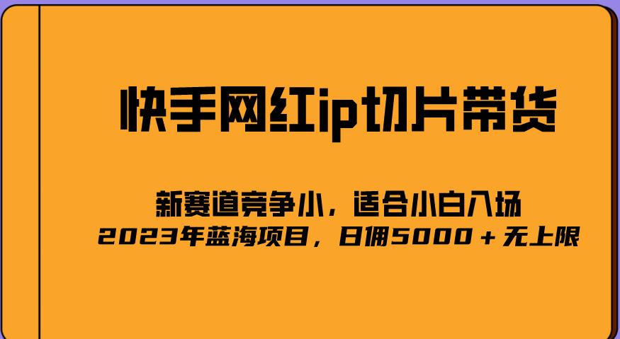 2023爆火的快手网红IP切片，号称日佣5000＋的蓝海项目，二驴的独家授权-优才资源站