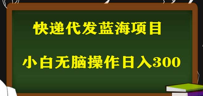 2023最新蓝海快递代发项目，小白零成本照抄也能日入300+-优才资源站