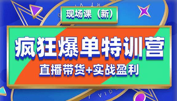 抖音短视频疯狂爆单特训营现场课（新）直播带货+实战案例-优才资源站