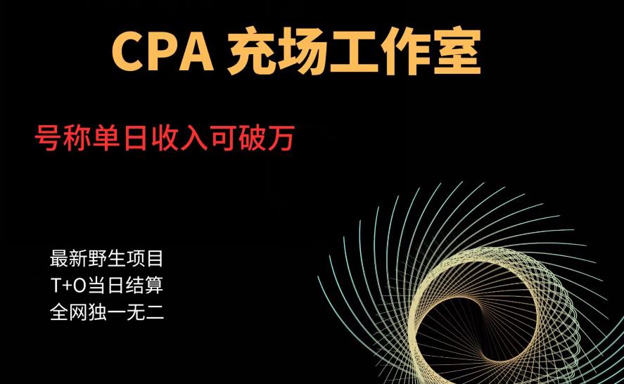 cpa充场工作室，号称单日收入10000+（揭秘）-优才资源站