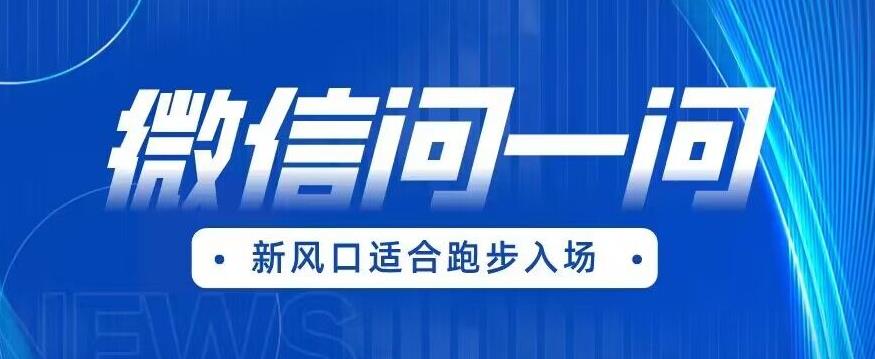 全网首发微信问一问新风口变现项目（价值1999元）【揭秘】-优才资源站