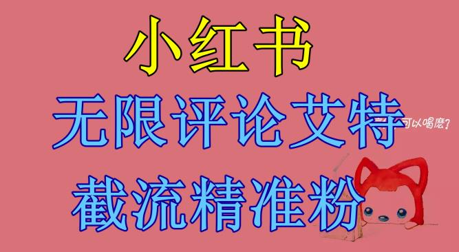 小红书无限评论艾特截流精准粉（软件+教程）-优才资源站