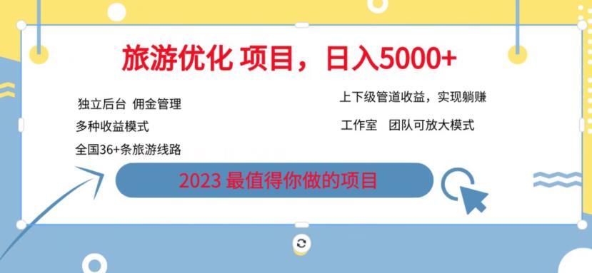 7.22旅游项目最新模式，独立后台+全国35+线路，日入5000+【揭秘】-优才资源站