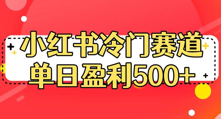 小红书冷门赛道，单日盈利500+【揭秘】-优才资源站