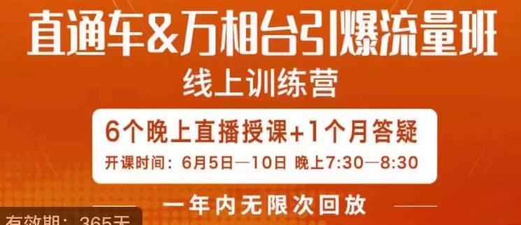 直通车&万相台引爆流量班，6天打通你开直通车·万相台的任督二脉-优才资源站