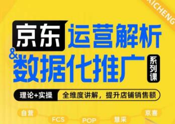 京东运营解析与数据化推广系列课，全维度讲解京东运营逻辑+数据化推广提升店铺销售额-优才资源站