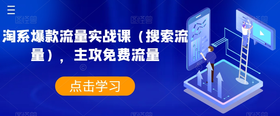 淘系爆款流量实战课（搜索流量），主攻免费流量-优才资源站