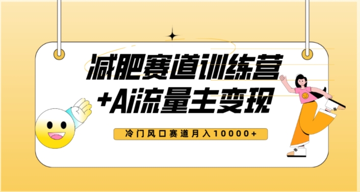 全新减肥赛道AI流量主+训练营变现玩法教程，蓝海冷门赛道小白轻松上手，月入10000+-优才资源站