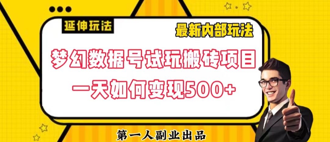 数据号回归玩法游戏试玩搬砖项目再创日入500+【揭秘】-优才资源站