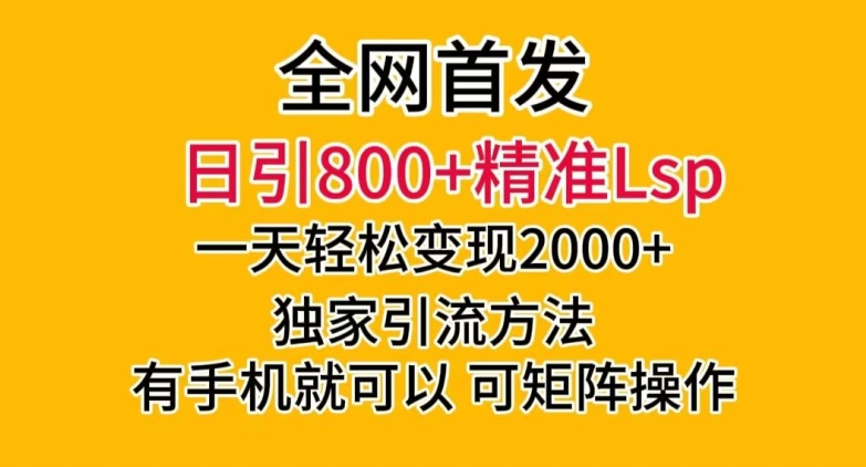 全网首发！日引800+精准老色批，一天变现2000+，独家引流方法，可矩阵操作【揭秘】-优才资源站