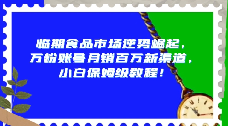 临期食品市场逆势崛起，万粉账号月销百万新渠道，小白保姆级教程【揭秘】-优才资源站