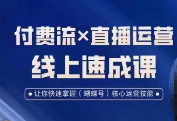 视频号付费流实操课程，付费流✖️直播运营速成课，让你快速掌握视频号核心运营技能-优才资源站