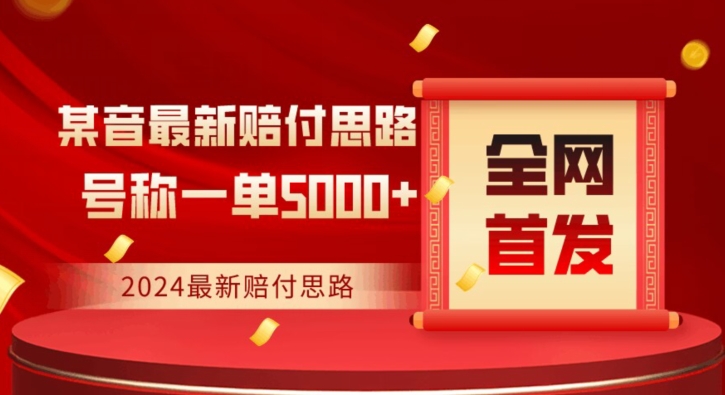 全网首发，2024最新抖音赔付项目，号称一单5000+保姆级拆解【仅揭秘】-优才资源站