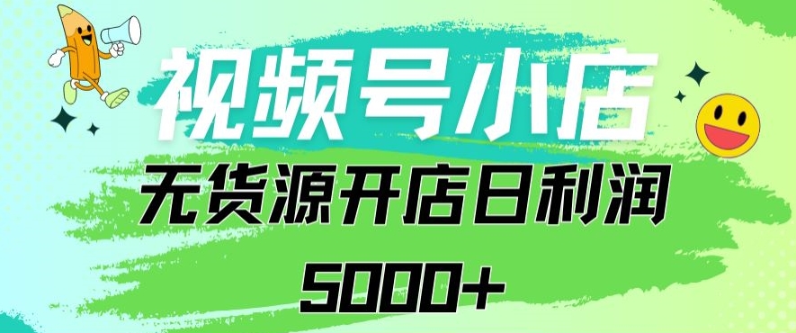 视频号无货源小店从0到1日订单量千单以上纯利润稳稳5000+【揭秘】-优才资源站