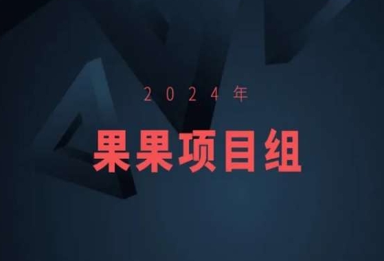 2024年果果项目组项目合集-果果最新项目-优才资源站