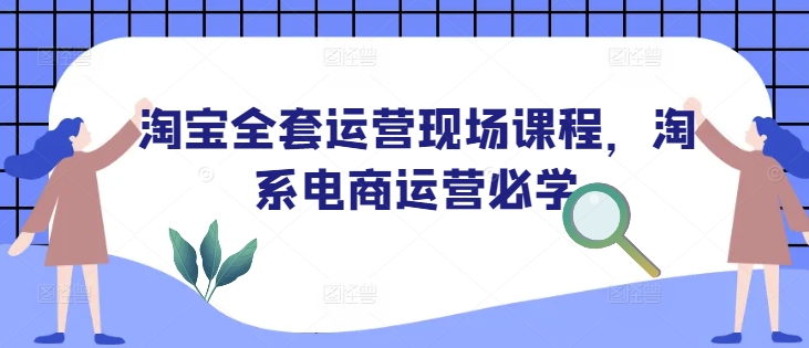 淘宝全套运营现场课程，淘系电商运营必学-优才资源站